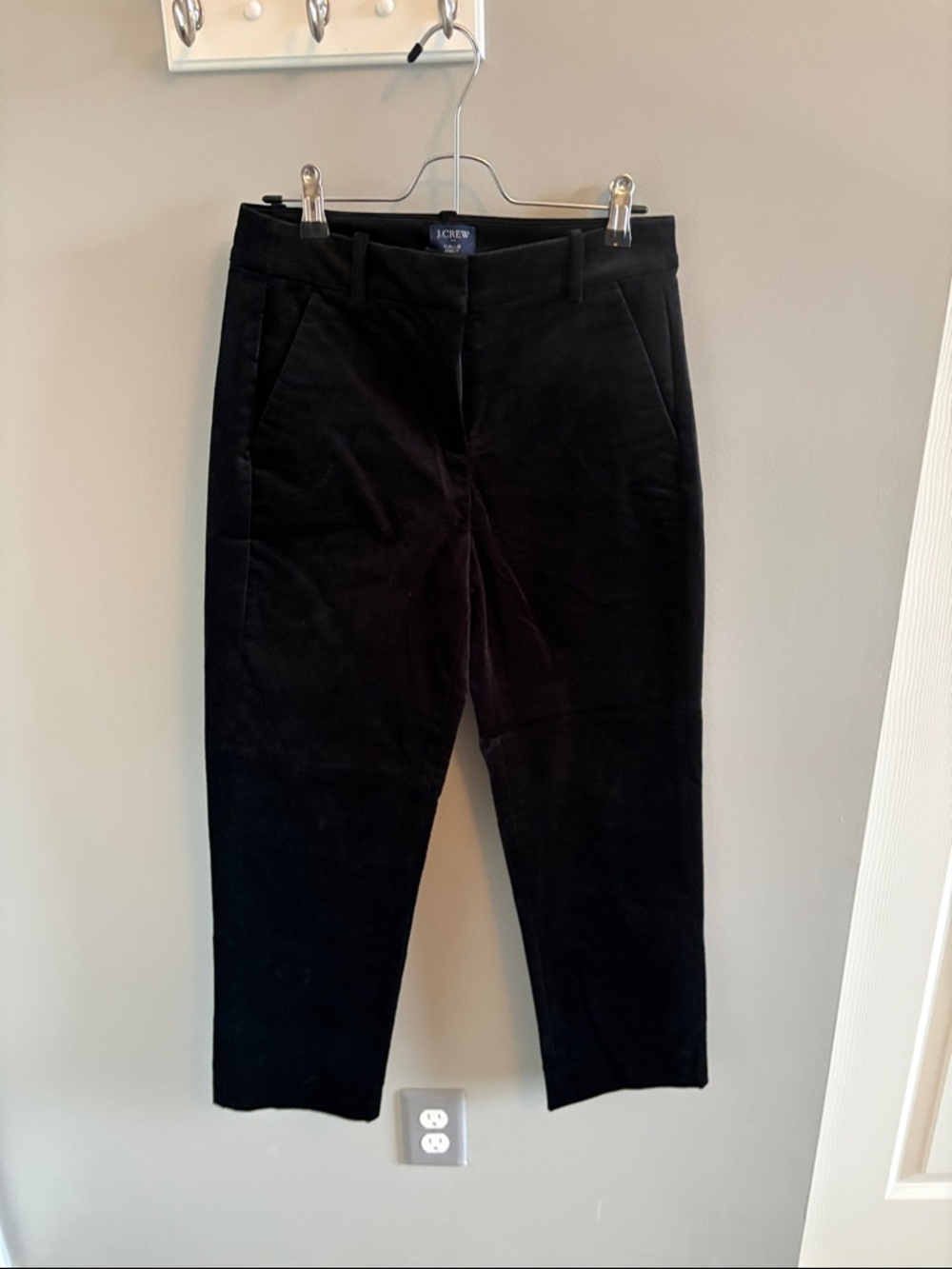 J. Crew Black Velvet Kallie Pants